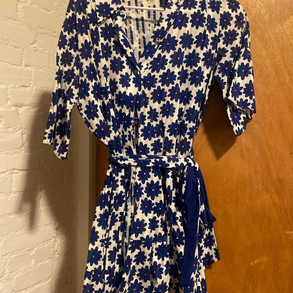 DVF Blue and White Sundress